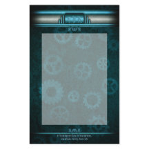 Steampunk, ice-blue onティール（緑がかった色）ギア, Monogram