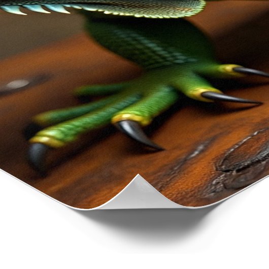 Steampunk Iguana in a Victorian Setting ポスター (角)