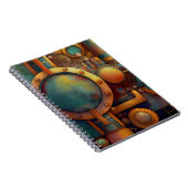 Steampunk Industrial Geometry Art ノートブック (右側)