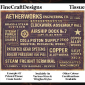 Steampunk Industrial Typography Sign FA4 Decoupage 薄葉紙