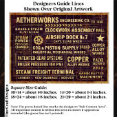 Steampunk Industrial Typography Sign FA4 Decoupage 薄葉紙