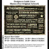 Steampunk Industrial Typography Sign FA5 Decoupage 薄葉紙