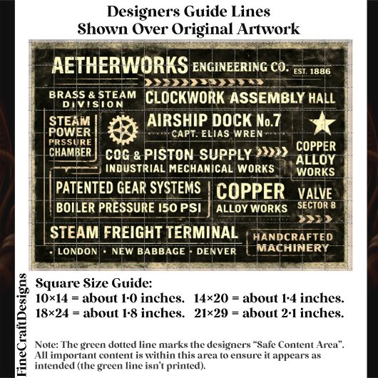 Steampunk Industrial Typography Sign FA5 Decoupage 薄葉紙