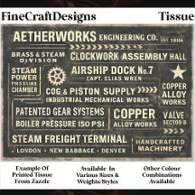 Steampunk Industrial Typography Sign FA5 Decoupage