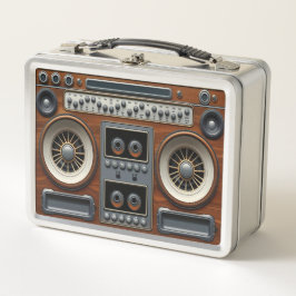 Steampunk inspired cassette radio Metal Lunchbox メタルランチボックス