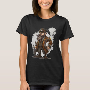 Steampunk Inventorレトロサイエンスフィクション機械ギアCos Tシャツ