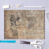 Steampunk Inventor Top Hat Father's Day 薄葉紙 (クラフト)