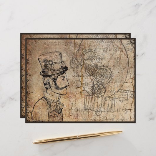 Steampunk Inventor Top Hat Scentist Clockwork (正面/裏面インサイチュ)