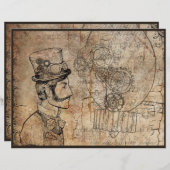 Steampunk Inventor Top Hat Scentist Clockwork (正面/裏面)