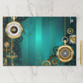 Steampunk Jewelry Watch on a Green Background ペーパーパッド (インサイチュ)