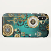 Steampunk Jewelry Watch on a Green Background Case-Mate iPhoneケース (裏面(横))