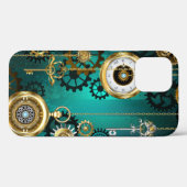 Steampunk Jewelry Watch on a Green Background Case-Mate iPhoneケース (裏面 (横))
