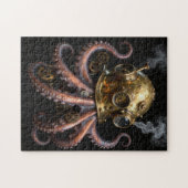 Steampunk Kraken Octopus Diving Helmet Jigsaw Puzz ジグソーパズル (横)