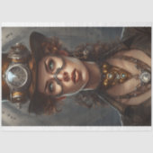 Steampunk Lace Woman decoupage 薄葉紙 (正面)