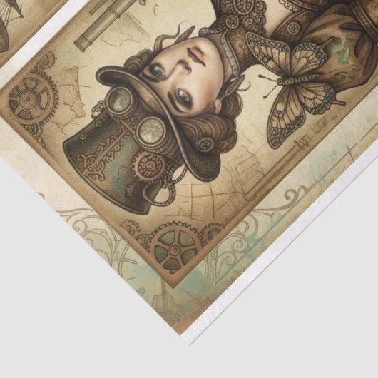 Steampunk Ladies decoupage for Small projects 薄葉紙 (詳細)