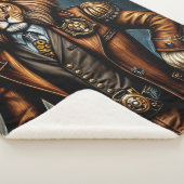 Steampunk lion in a suit シェルパブランケット (3/4)