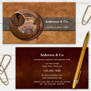 Steampunk Locksmithハードウェアストアの名刺 名刺