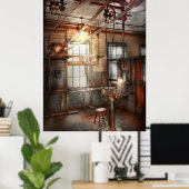 Steampunk - Machinist – 研削盤 ポスター (ホームオフィス)