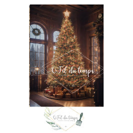 Steampunk magnanimous Christmas tree family room 薄葉紙