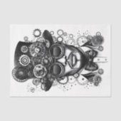 Steampunk Man クール Black & White AC8 Decopage 薄葉紙 (正面)