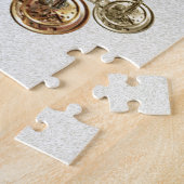 Steampunk man woman penny farthings gifts by LeahG ジグソーパズル (側面)