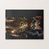 Steampunk Mechanical Cat Portrait Jigsaw Puzzle ジグソーパズル (横)