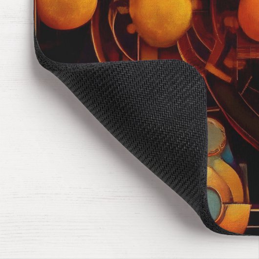 Steampunk Mechanical Orb Composition マウスパッド (コーナー)