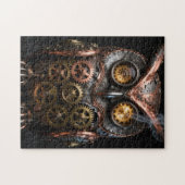 Steampunk Mechanical Owl Portrait Jigsaw Puzzle ジグソーパズル (横)