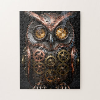 Steampunk Mechanical Owl Portrait Jigsaw Puzzle ジグソーパズル