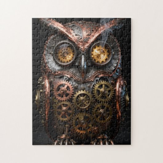 Steampunk Mechanical Owl Portrait Jigsaw Puzzle ジグソーパズル (縦)