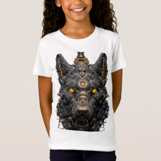 Steampunk Mechanical Wolf Head - Cyberpunk Robot A Tシャツ