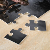 Steampunk Mechanical Wolf on Gears Jigsaw Puzzle ジグソーパズル (側面)