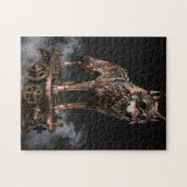 Steampunk Mechanical Wolf on Gears Jigsaw Puzzle ジグソーパズル (横)