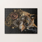 Steampunk Mechanical Wolf Portrait Jigsaw Puzzle ジグソーパズル (横)