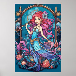 Steampunk Mermaid For Girls or Boys on a Wall  ポスター