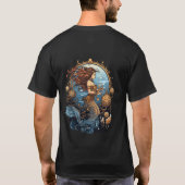 Steampunk Mermaid Image on a Black SS T-Shirt Tシャツ (裏面)