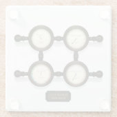 Steampunk Meters & Gagesカスタマイズ可能プラーク ガラスコースター (裏面)