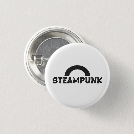 Steampunk Minimalist Design Button 缶バッジ (正面&裏面)