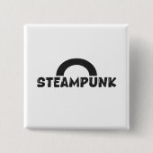 Steampunk Minimalist Design Button 缶バッジ (正面)