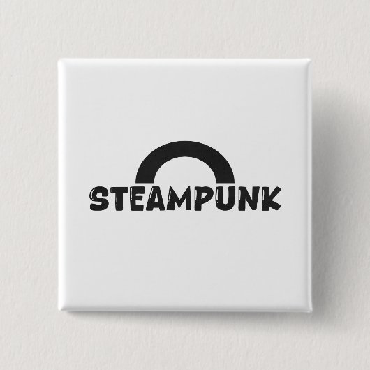 Steampunk Minimalist Design Button 缶バッジ (正面)