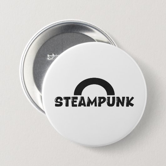 Steampunk Minimalist Design Button 缶バッジ (正面&裏面)