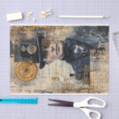 Steampunk Mixed MediaとManのビクトリアン比較 薄葉紙 (クラフト)