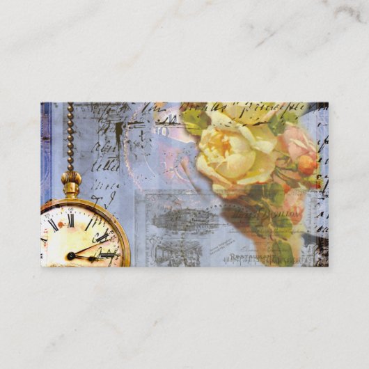 Steampunk nバラ時計名刺 名刺 (正面)