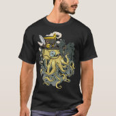 Steampunk Octopus:海洋のメカニズムを解く Tシャツ (正面)