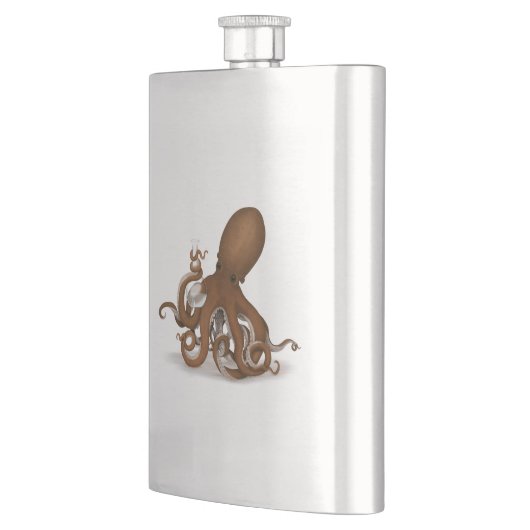 Steampunk Octopus Holding Flask Science Chemistry フラスク (左)