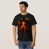 Steampunk Octopus Tシャツ – ミュージック&ファンタジーアートTe (正面フル)