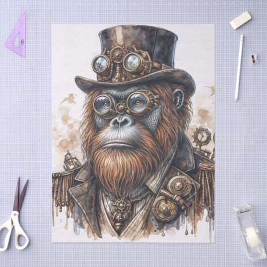 Steampunk Orangutan Art 薄葉紙 (クラフト)
