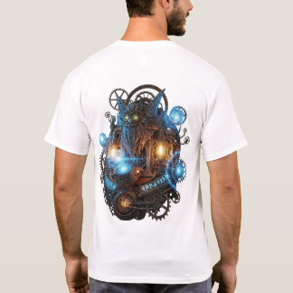Steampunk Owl Guardian T-Shirt Tシャツ