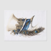 Steampunk Peacock In A Hat Decopage R 135 薄葉紙 (正面)