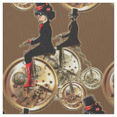 Steampunk pennyfarthingコスプレ時間旅行 ファブリック (クローズアップ)